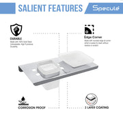 Stellar Stainless Steel Soap Dish With Tumbler Holder (Chrome) – by Specule